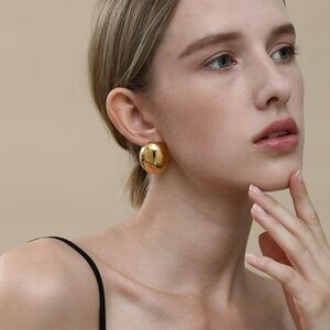 NEW💎18K Gold Bubble Earrings*High Gloss Finish